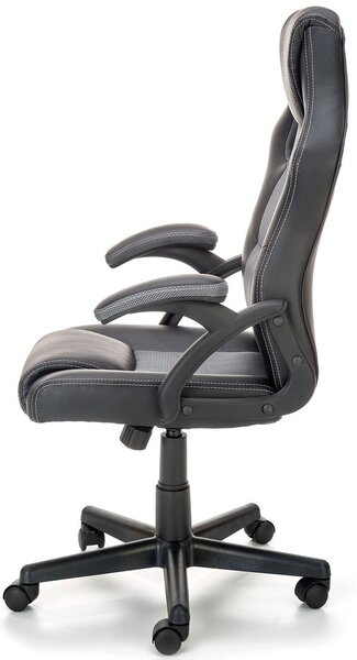 Fotel obrotowy gamingowy czarny + popiel M1-N65