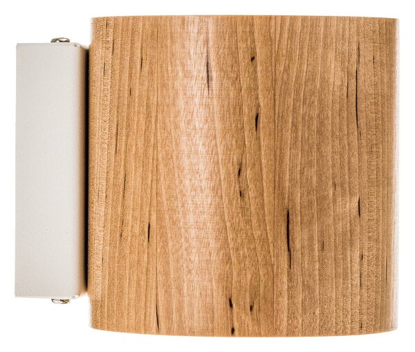 Kinkiet Ara SOLLUX LIGHTING, możliwość ściemniania, jasne drewno, salon / jadalnia, drewno, nowoczesny