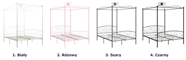 Szare rustykalne łóżko małżeńskie 140x200 cm F2-P22