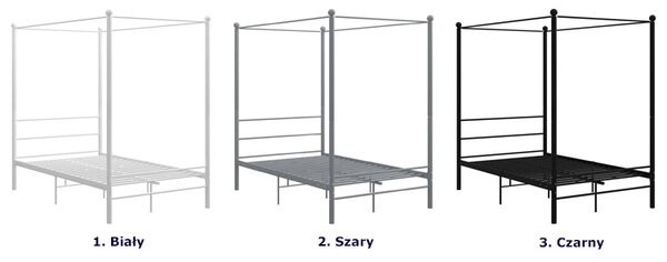 Białe metalowe łóżko z baldachimem 120x200 cm C1-K14