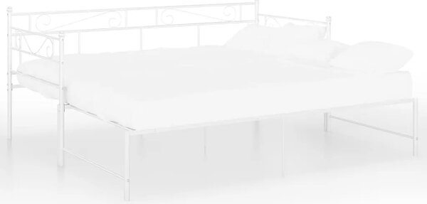 Białe metalowe łóżko rozkładane 90x200 cm D4-D76