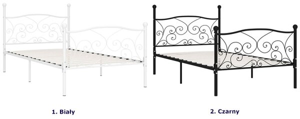 Czarne metalowe łóżko rustykalne 90x200 cm N2-N63