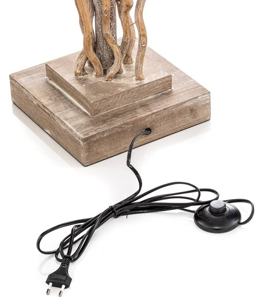 Lampa stojąca Marica ONLI, kremowy / amber, salon / jadalnia, tkanina / materiał / jedwab