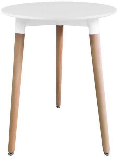 Biały okrągły stół skandynawski 60 cm - Wibo 3X