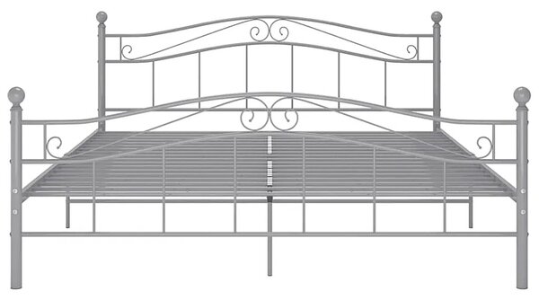 Metalowe szare łóżko w stylu loft 180x200 cm H2-E43