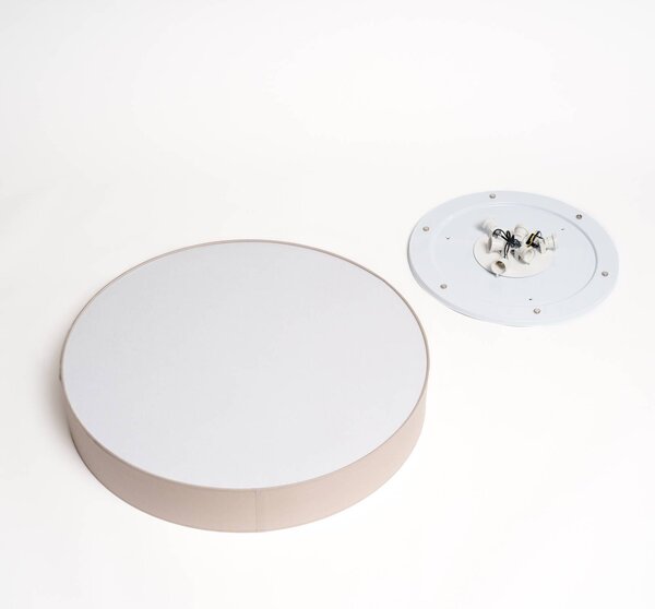 Lampa sufitowa Rondo TK Lighting, możliwość ściemniania, kremowy / amber, sypialnia, tkanina / materiał / jedwab, nowoczesny