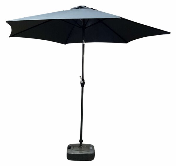 Ciemnoszary klasyczny parasol do ogrodu - Łaross
