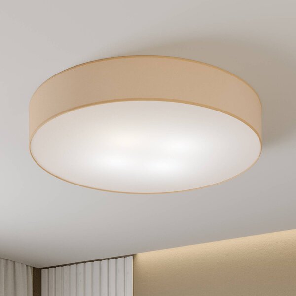 Lampa sufitowa Rondo TK Lighting, możliwość ściemniania, kremowy / amber, sypialnia, tkanina / materiał / jedwab, nowoczesny