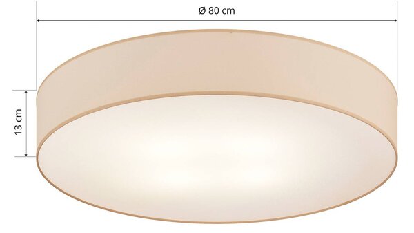 Lampa sufitowa Rondo TK Lighting, możliwość ściemniania, kremowy / amber, sypialnia, tkanina / materiał / jedwab, nowoczesny