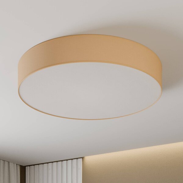 Lampa sufitowa Rondo TK Lighting, możliwość ściemniania, kremowy / amber, sypialnia, tkanina / materiał / jedwab, nowoczesny