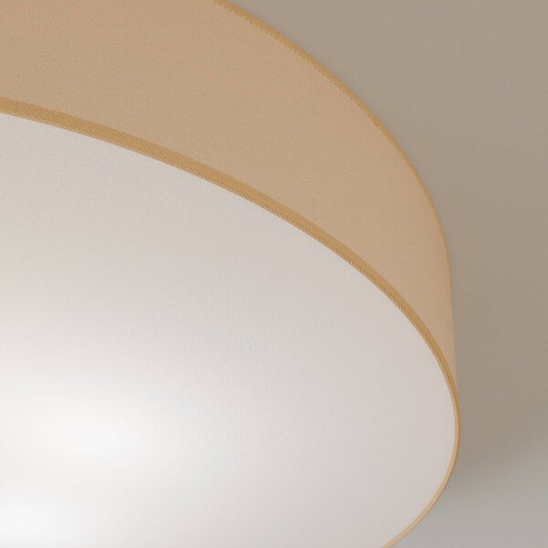 Lampa sufitowa Rondo TK Lighting, możliwość ściemniania, kremowy / amber, sypialnia, tkanina / materiał / jedwab, nowoczesny