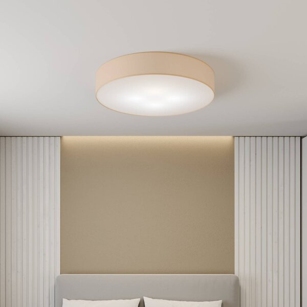 Lampa sufitowa Rondo TK Lighting, możliwość ściemniania, kremowy / amber, sypialnia, tkanina / materiał / jedwab, nowoczesny