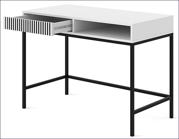 Białe biurko lamelowe toaletka glamour R9-B86