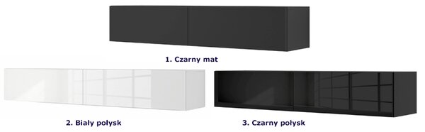 Czarna podwieszana szafka rtv 100 cm S9-A97