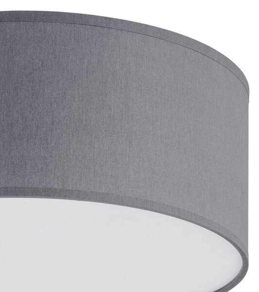 Lampa sufitowa Rondo TK Lighting, możliwość ściemniania, aluminiowy / szary / cynkowy, sypialnia, tkanina / materiał / jedwab, nowoczesny