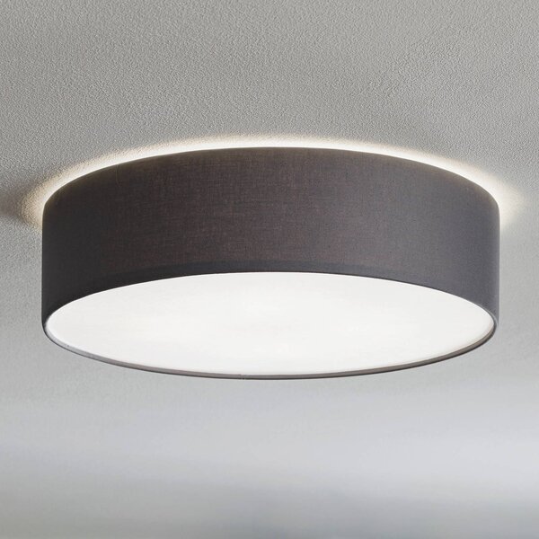 Lampa sufitowa Rondo TK Lighting, możliwość ściemniania, aluminiowy / szary / cynkowy, sypialnia, tkanina / materiał / jedwab, nowoczesny