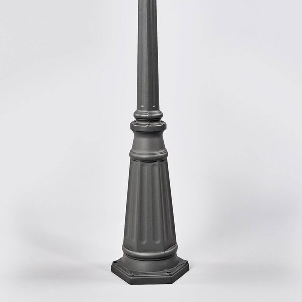 Lampa zewnętrzna Lindby Edana, 212 cm, 3-punktowa, antracytowa, E27, IP44 Edana, czarny, aluminium, nowoczesny