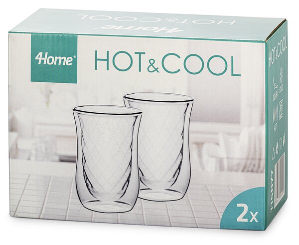 4Home Szklanka termiczna Diamond Hot&Cool 250 ml, 2 szt
