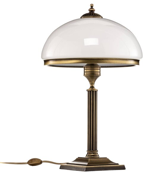 Lampa stołowa Petro Jupiter, brązowy / mosiężny, salon / jadalnia, metal, antyczny