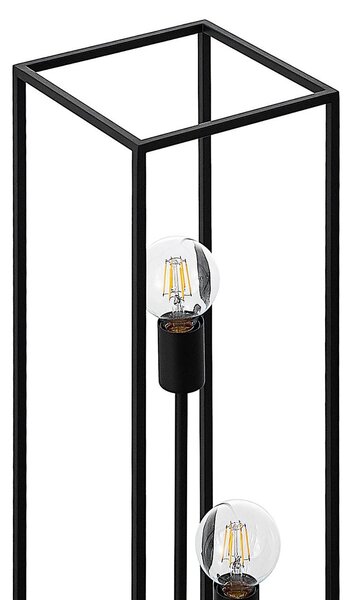 Lampa stojąca Krisha Lindby, czarny, salon / jadalnia, metal, vintage