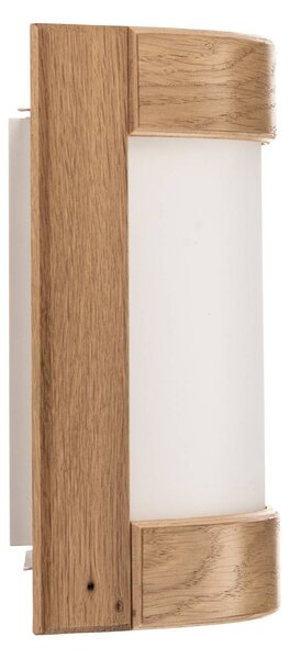 Kinkiet Zanna Lamkur, możliwość ściemniania, jasne drewno, salon / jadalnia, drewno, dworkowy / rustykalny