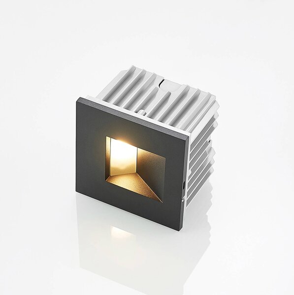 Arcchio oprawa wpuszczana ścienna Zamo, G9, czarna, 12 cm, IP65 Zamo Arcchio, możliwość ściemniania, czarny, przedpokój, aluminium, nowoczesny