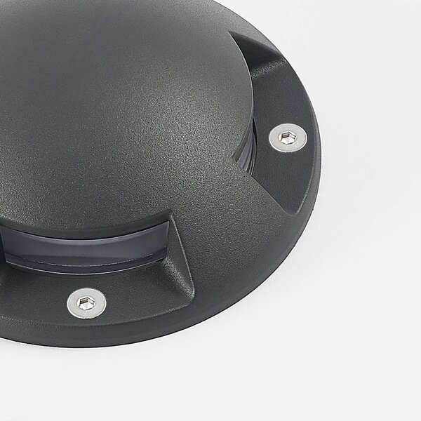 Reflektor podłogowy LED Huban, 15 cm, 4-punktowy, antracytowy Huban Lindby, czarny, aluminium, nowoczesny