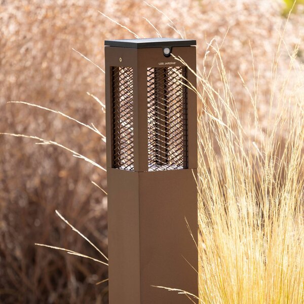 Les Jardins Słupek oświetleniowy LED Tradition Sensor Corten 90cm Tradition, możliwość ściemniania, brązowy / rdzawy, aluminium, nowoczesny