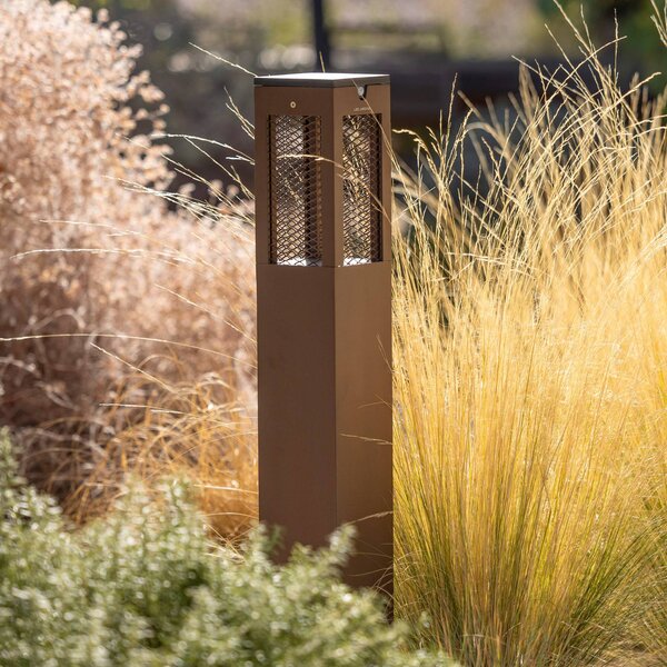 Les Jardins Słupek oświetleniowy LED Tradition Sensor Corten 90cm Tradition, możliwość ściemniania, brązowy / rdzawy, aluminium, nowoczesny