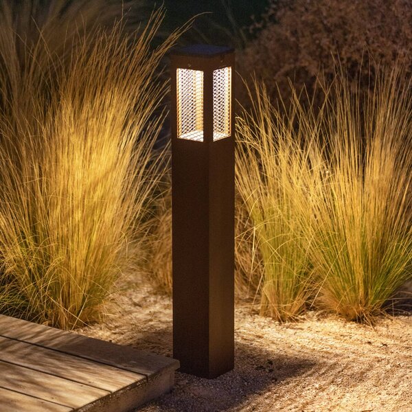 Les Jardins Słupek oświetleniowy LED Tradition Sensor Corten 90cm Tradition, możliwość ściemniania, brązowy / rdzawy, aluminium, nowoczesny