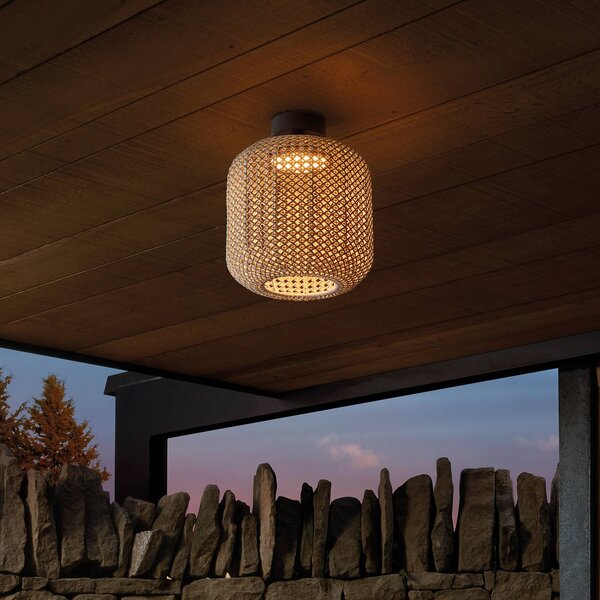 Bover Lampa sufitowa zewnętrzna Nans PF/31 LED, brązowa PF, możliwość ściemniania, brązowy / rdzawy, stal szlachetna, design