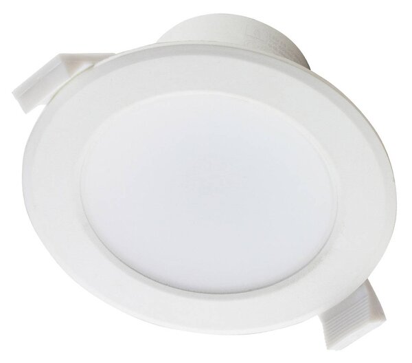 Oprawa wpuszczana LED Prios Rida, zestaw 3 sztuk, biały, 15 cm, CCT, IP44 Rida PRIOS, możliwość ściemniania, biały / opal, łazienka, aluminium, nowoczesny
