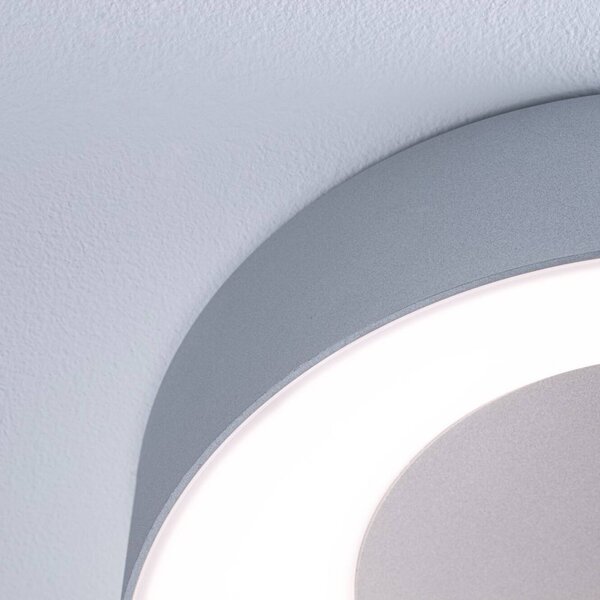 Paulmann Lampa sufitowa Casca, możliwość ściemniania, aluminiowy / szary / cynkowy, łazienka, metal, nowoczesny