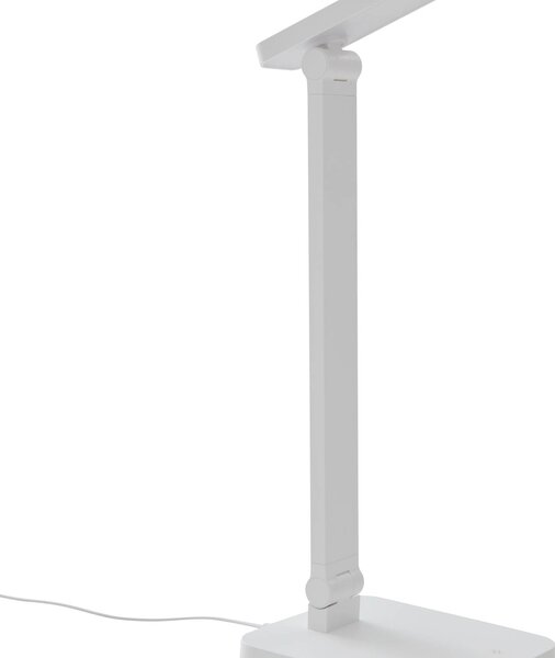 Lampa stołowa Rylas Lindby, możliwość ściemniania, biały / opal, biuro, tworzywo sztuczne, nowoczesny