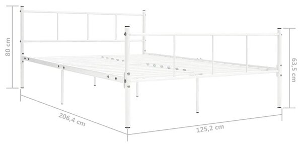 Białe metalowe łóżko 120x200 cm G5-P08