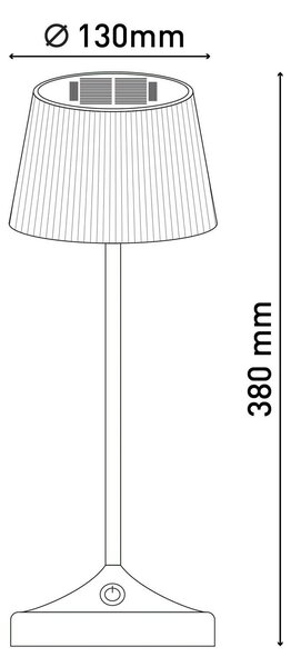 Näve Lampa stołowa solarna LED Emmi CCT ładowana, biała