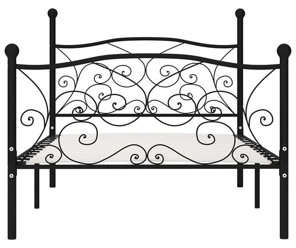 Czarne metalowe łóżko rustykalne 90x200 cm N2-N63