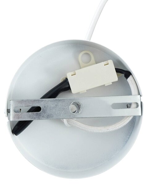 Lampa wisząca Eryndor Lindby, możliwość ściemniania, biały / opal, salon / jadalnia, tkanina / materiał / jedwab, nowoczesny