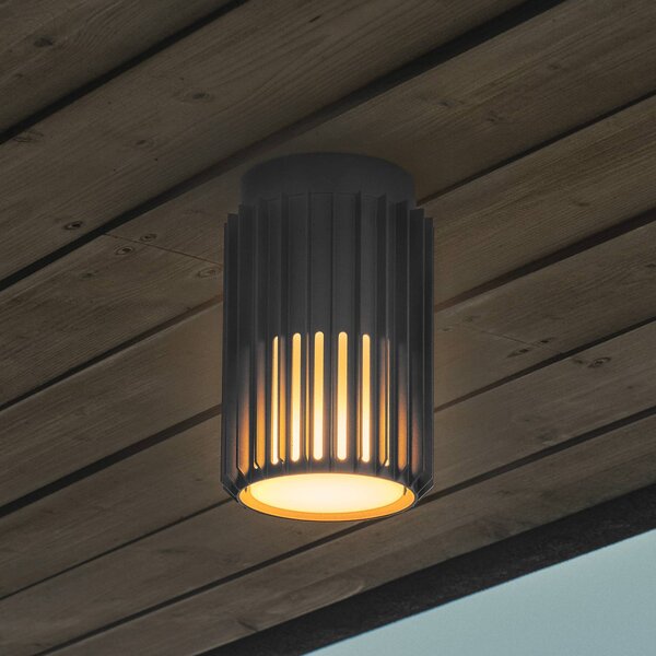 Nordlux Lampa sufitowa zewnętrzna Aludra, IP54, antracyt, aluminium możliwość ściemniania, aluminiowy / szary / cynkowy, aluminium, design