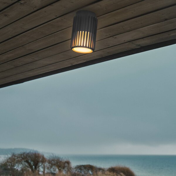 Nordlux Lampa sufitowa zewnętrzna Aludra, IP54, antracyt, aluminium możliwość ściemniania, aluminiowy / szary / cynkowy, aluminium, design