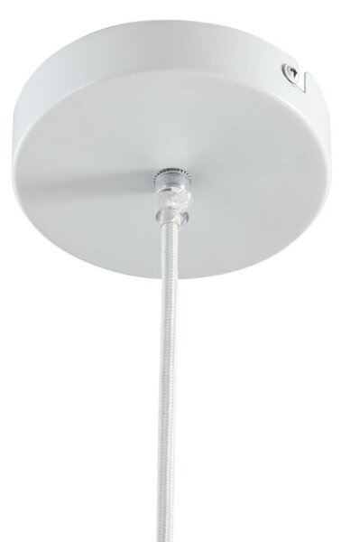 Lampa wisząca Eryndor Lindby, możliwość ściemniania, biały / opal, salon / jadalnia, tkanina / materiał / jedwab, nowoczesny