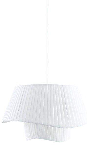 Lampa wisząca Eryndor Lindby, możliwość ściemniania, biały / opal, salon / jadalnia, tkanina / materiał / jedwab, nowoczesny