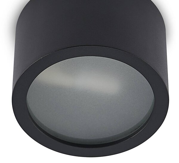 Arcchio downlight Nieva, G9, czarny, okrągły, Ø 10cm, metalowy Nieva Arcchio, możliwość ściemniania, czarny, przedpokój, aluminium, nowoczesny