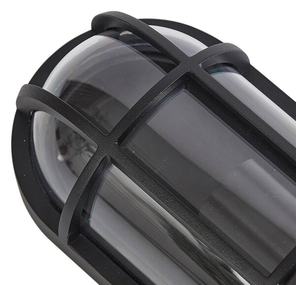 Kinkiet zewnętrzny Serine Lucande, możliwość ściemniania, czarny, aluminium