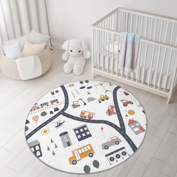 Dziecięcy dywan do zabawy odpowiedni do prania ø120 cm World Around Me – Mila Home