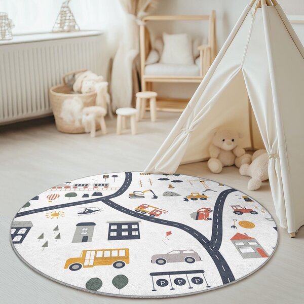 Dziecięcy dywan do zabawy odpowiedni do prania ø120 cm World Around Me – Mila Home