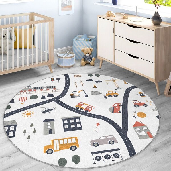 Dziecięcy dywan do zabawy odpowiedni do prania ø120 cm World Around Me – Mila Home