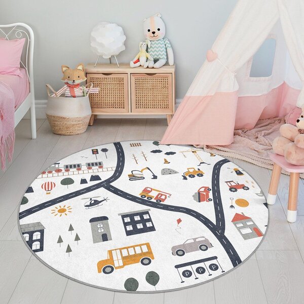 Dziecięcy dywan do zabawy odpowiedni do prania ø120 cm World Around Me – Mila Home