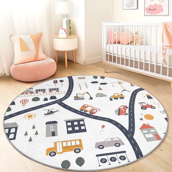 Dziecięcy dywan do zabawy odpowiedni do prania ø120 cm World Around Me – Mila Home