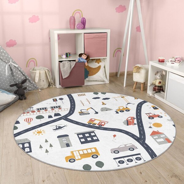 Dziecięcy dywan do zabawy odpowiedni do prania ø120 cm World Around Me – Mila Home